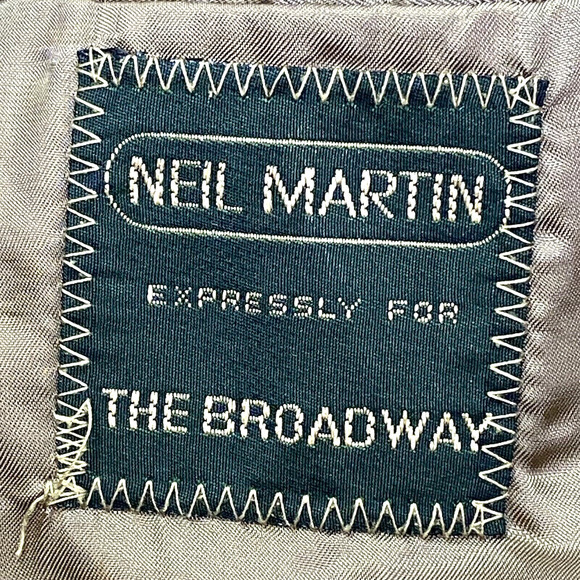 Vintage 1990’s Neil Martin for The Broadway 100% Wool Sport Coat Grey 44L Korea - Picture 10 of 11